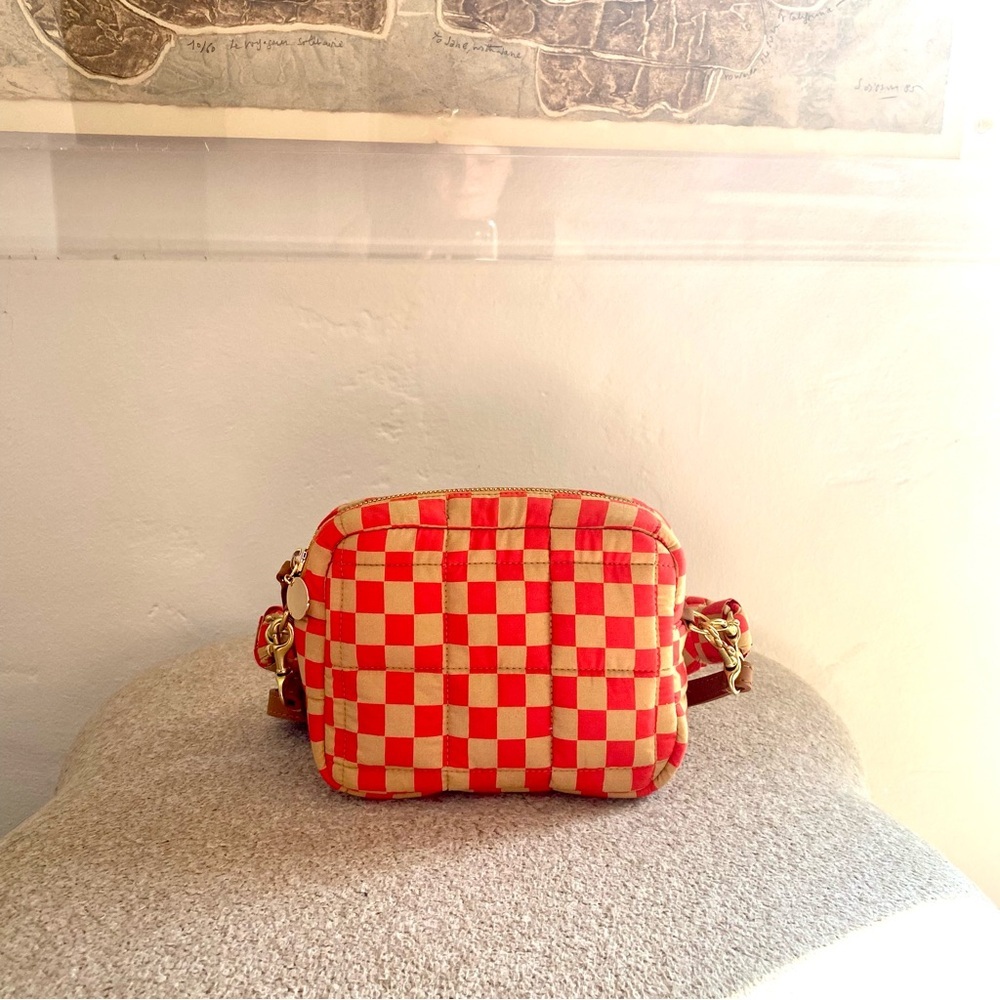 NWT Clare V. Lucie Checker Quilted Crossbody Bag, cute, perfect for necessities! - Picture 3 of 4